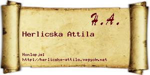 Herlicska Attila névjegykártya